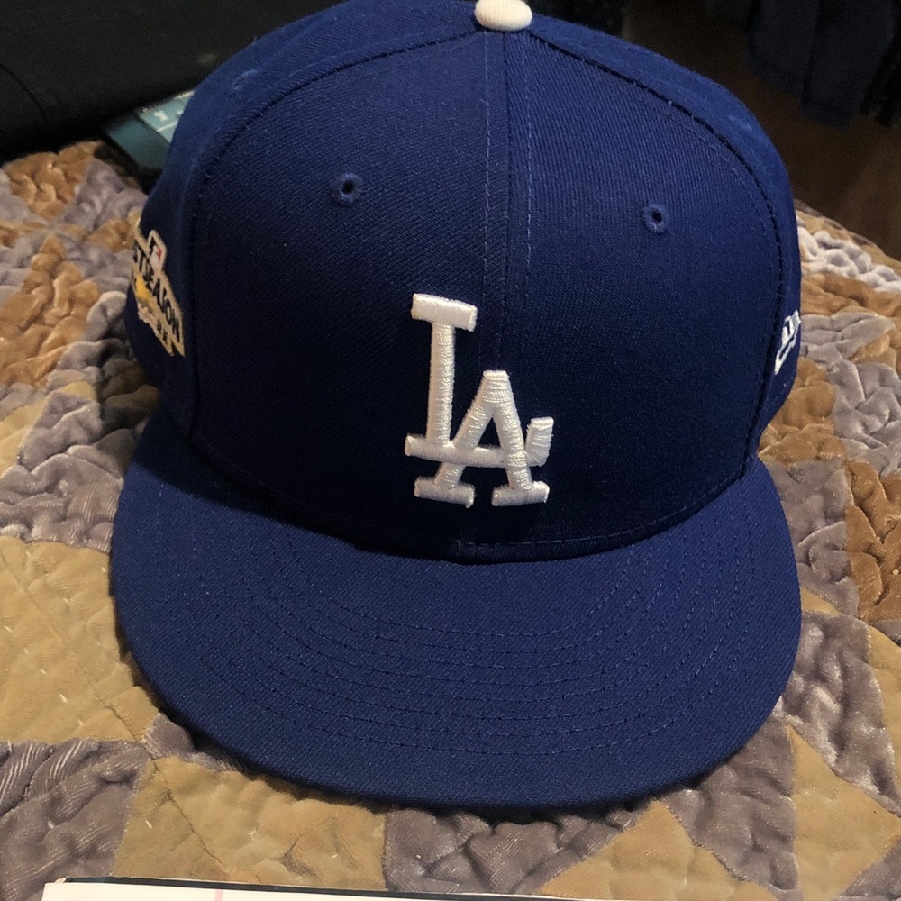 Royal Blue Baseball Cap with White LA Logo men
